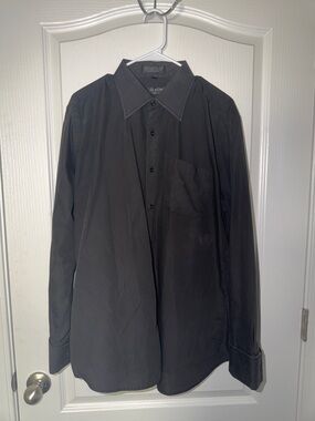 Milani Black Long-Sleeve Dress Shirt